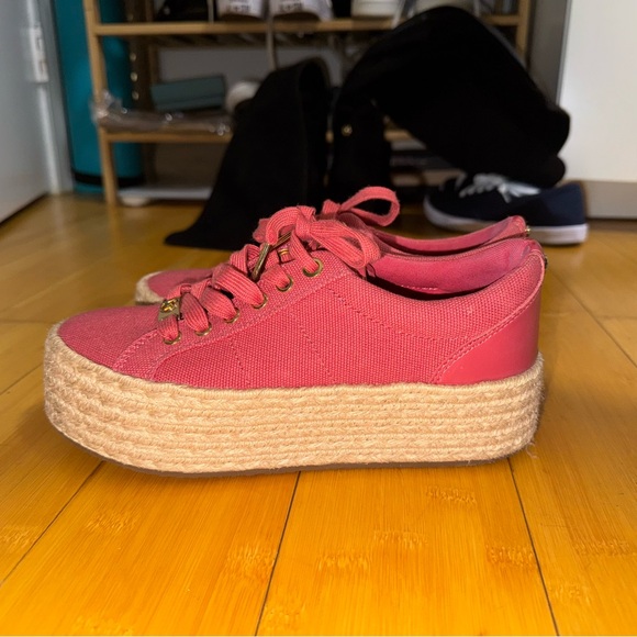 Michael Kors Libby Cotton Canvas Platform Sneakers - Picture 3 of 5